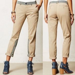 Pilcro Cropped "Boyfriend" Khakis